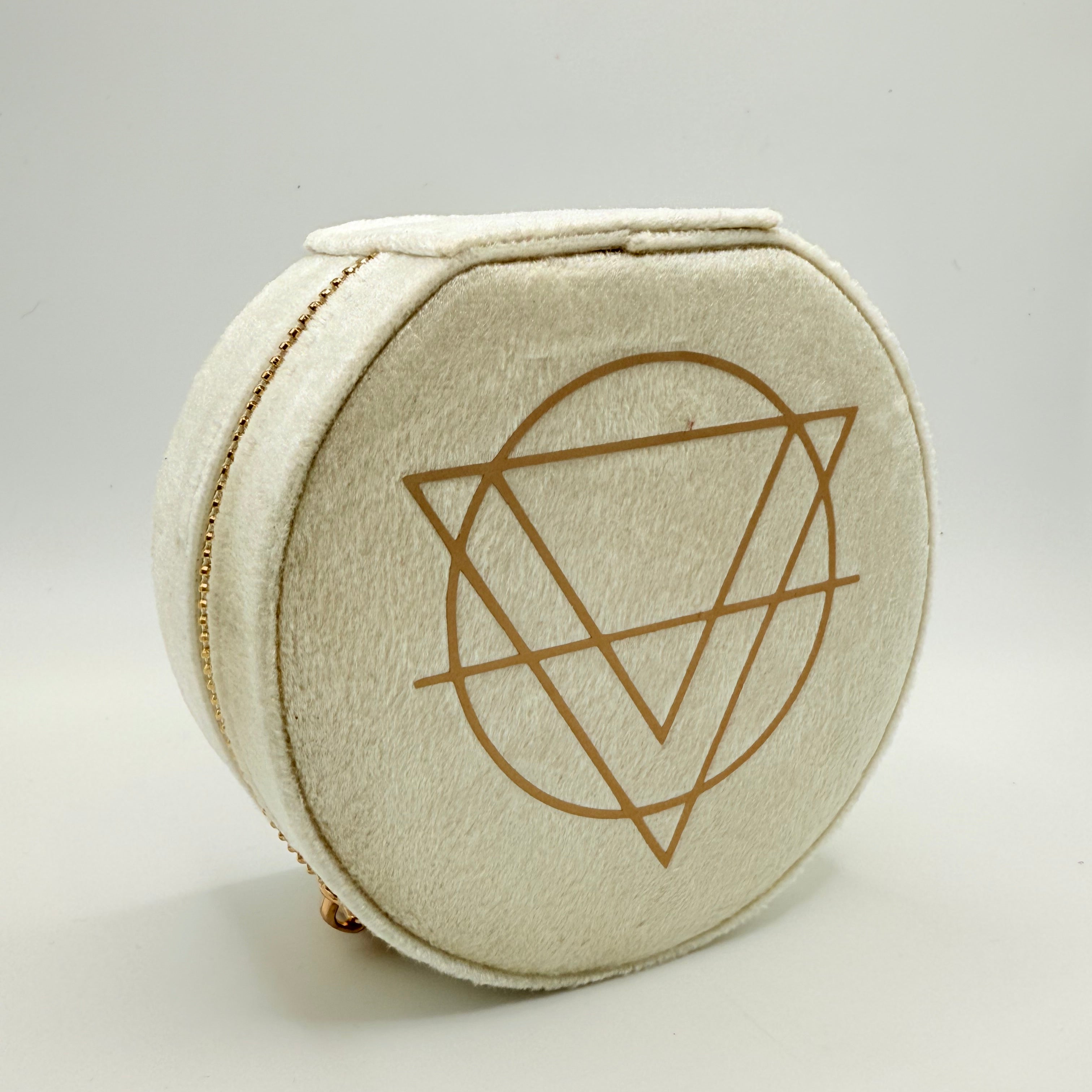 Round Velvet Travel Jewelry Box