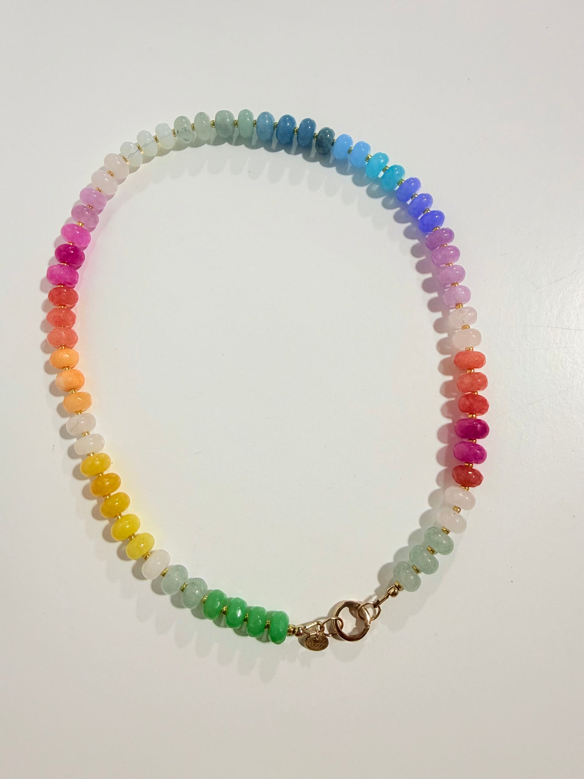 The Colorful Rainbow Stone Bead Necklace