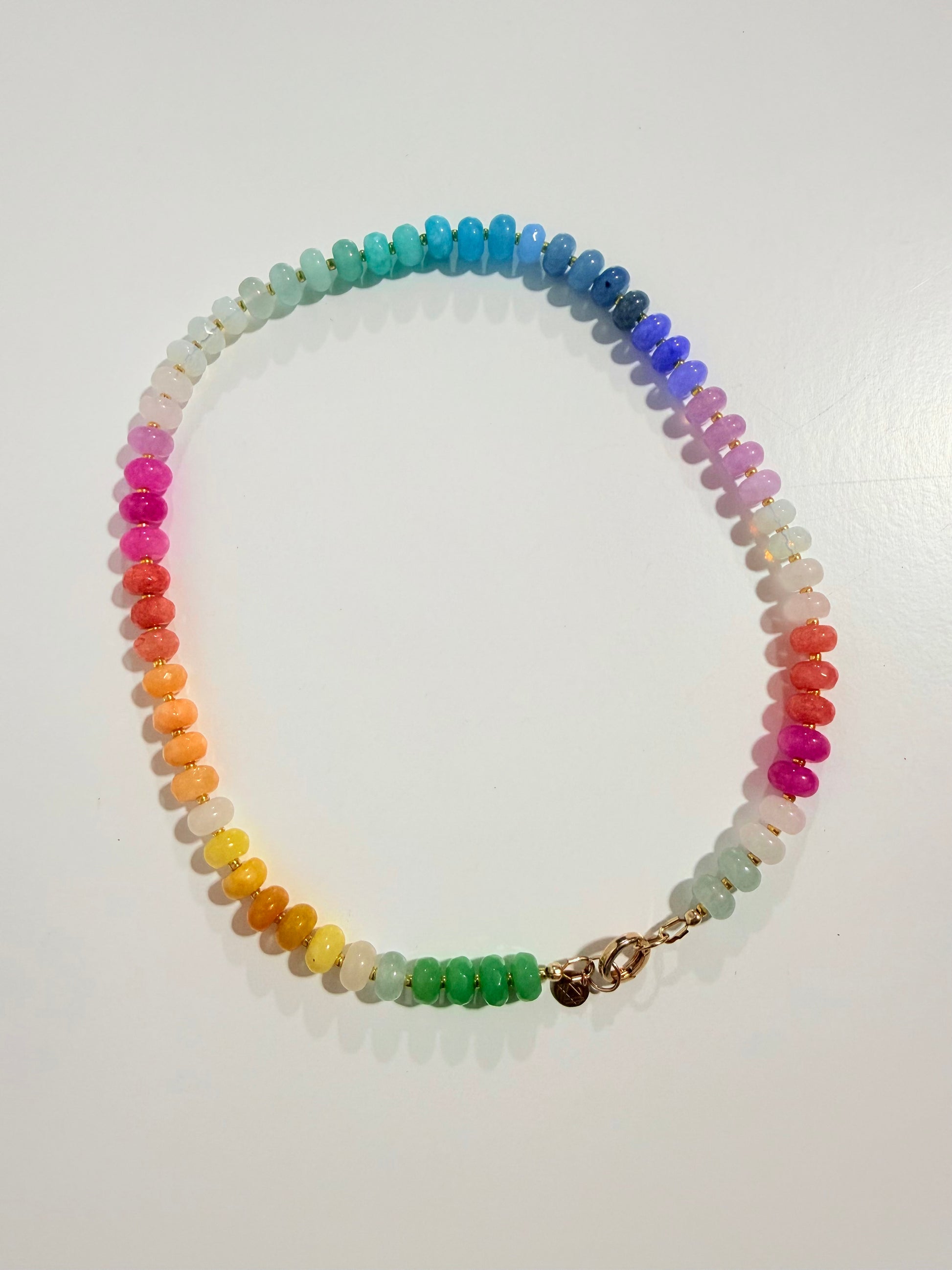 The Colorful Rainbow Stone Bead Necklace