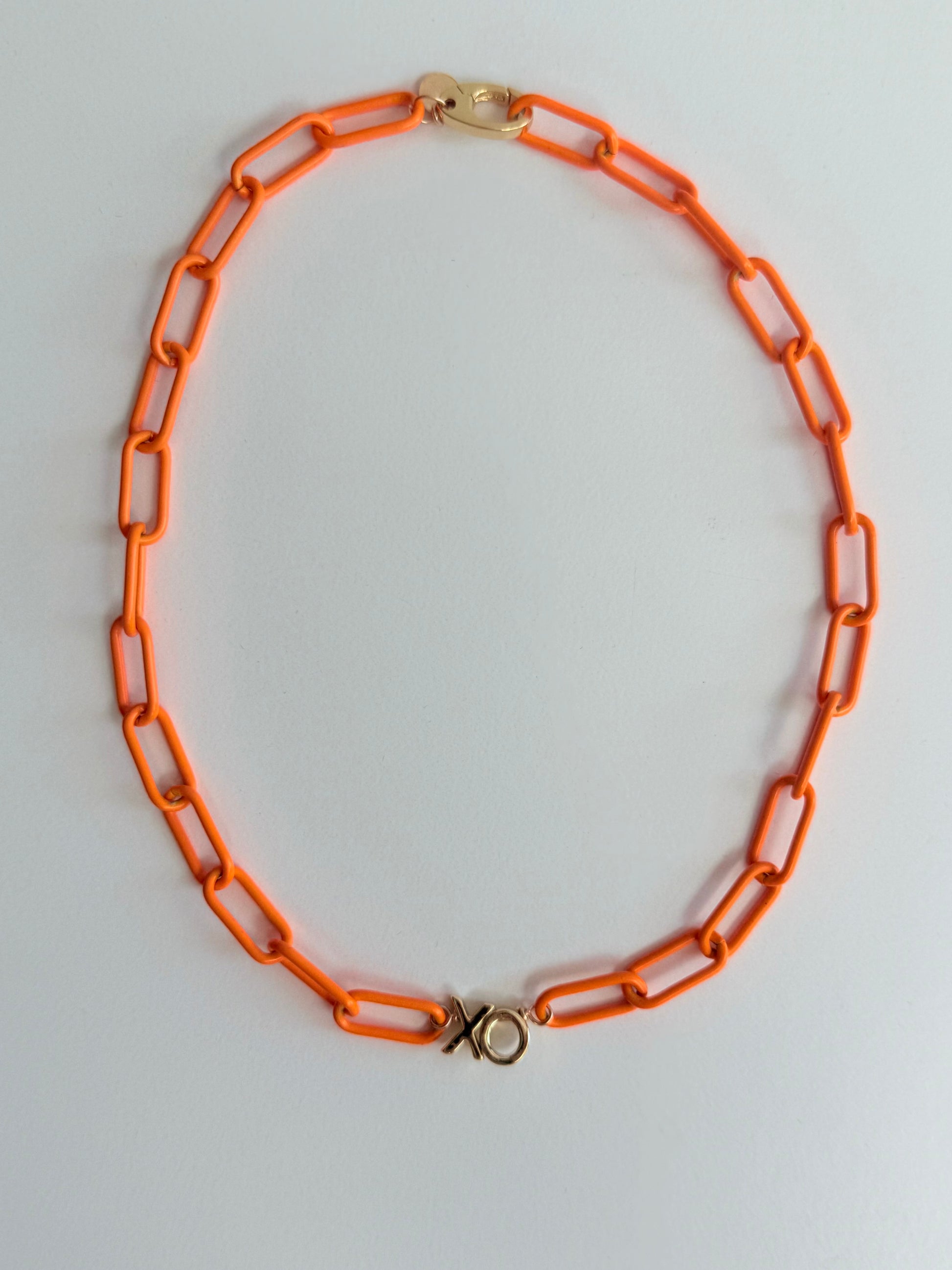 Colorful Initial Paperclip Necklace