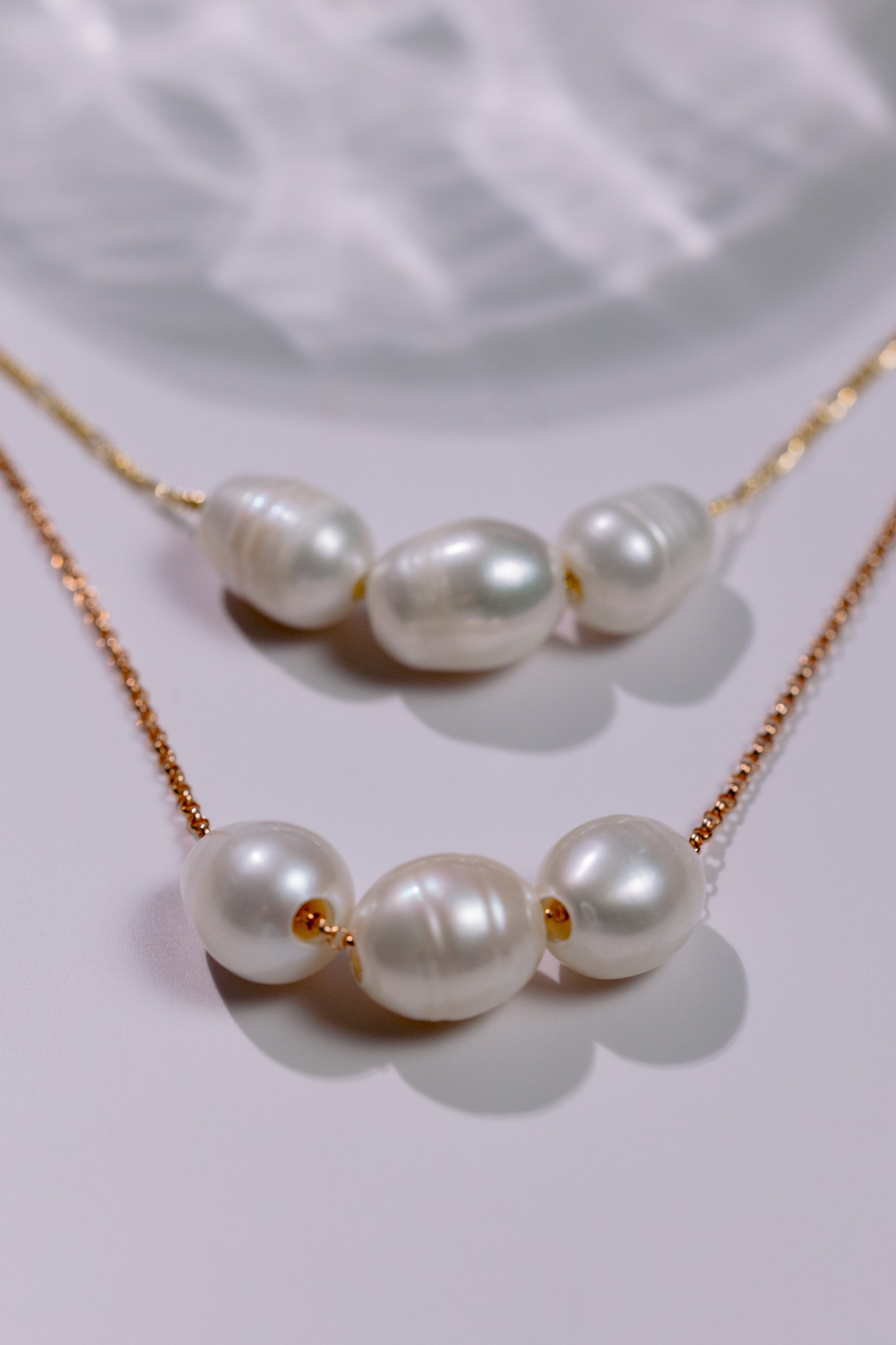 Doll Face 3 Pearl Necklace