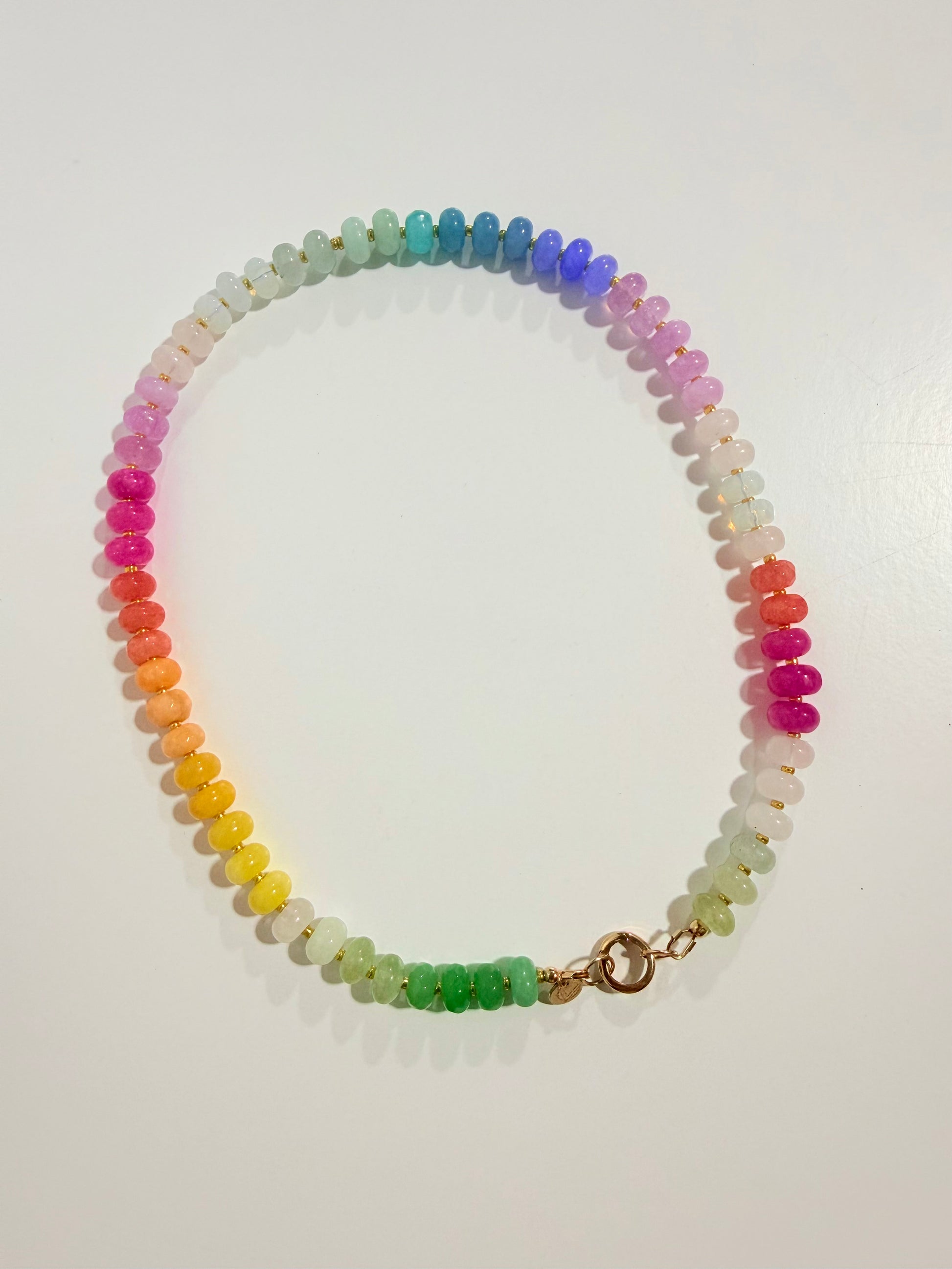 The Colorful Rainbow Stone Bead Necklace