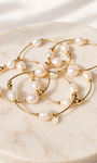 Multiple freshwater pearl and 14k gold-filled roll-on bracelets