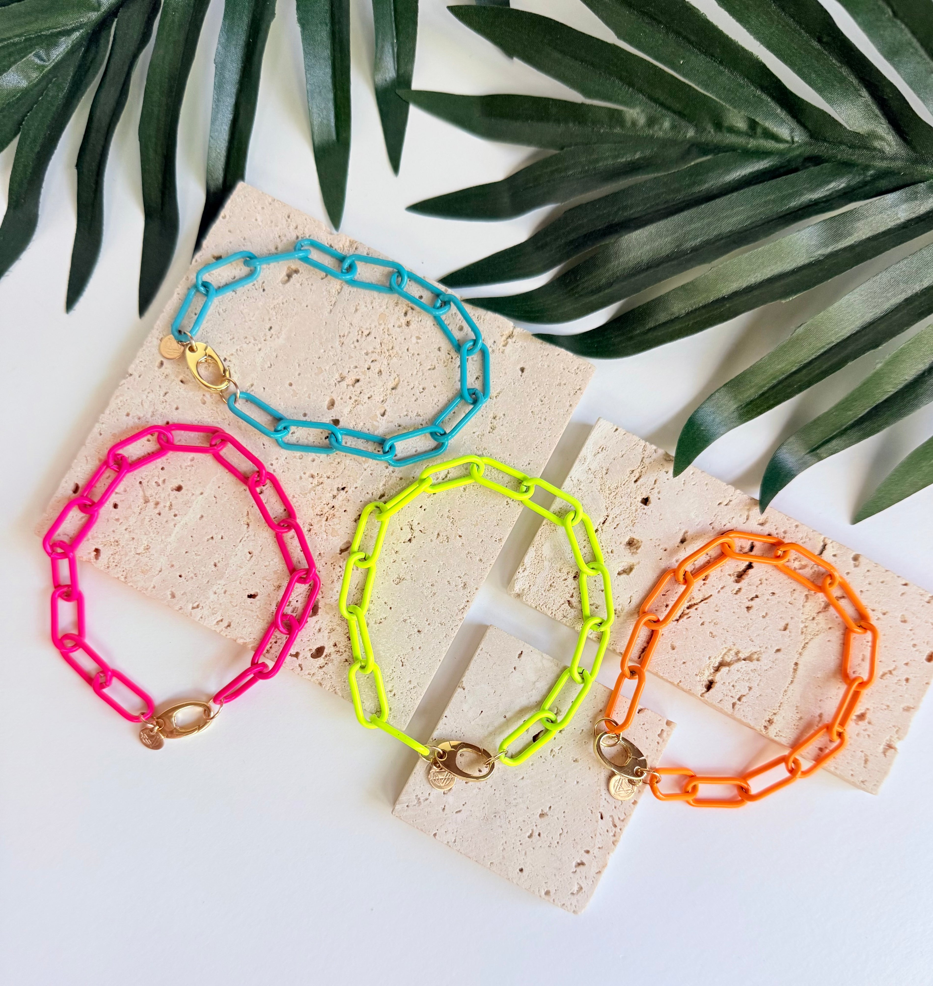 Colorful Paperclip Chain Bracelet