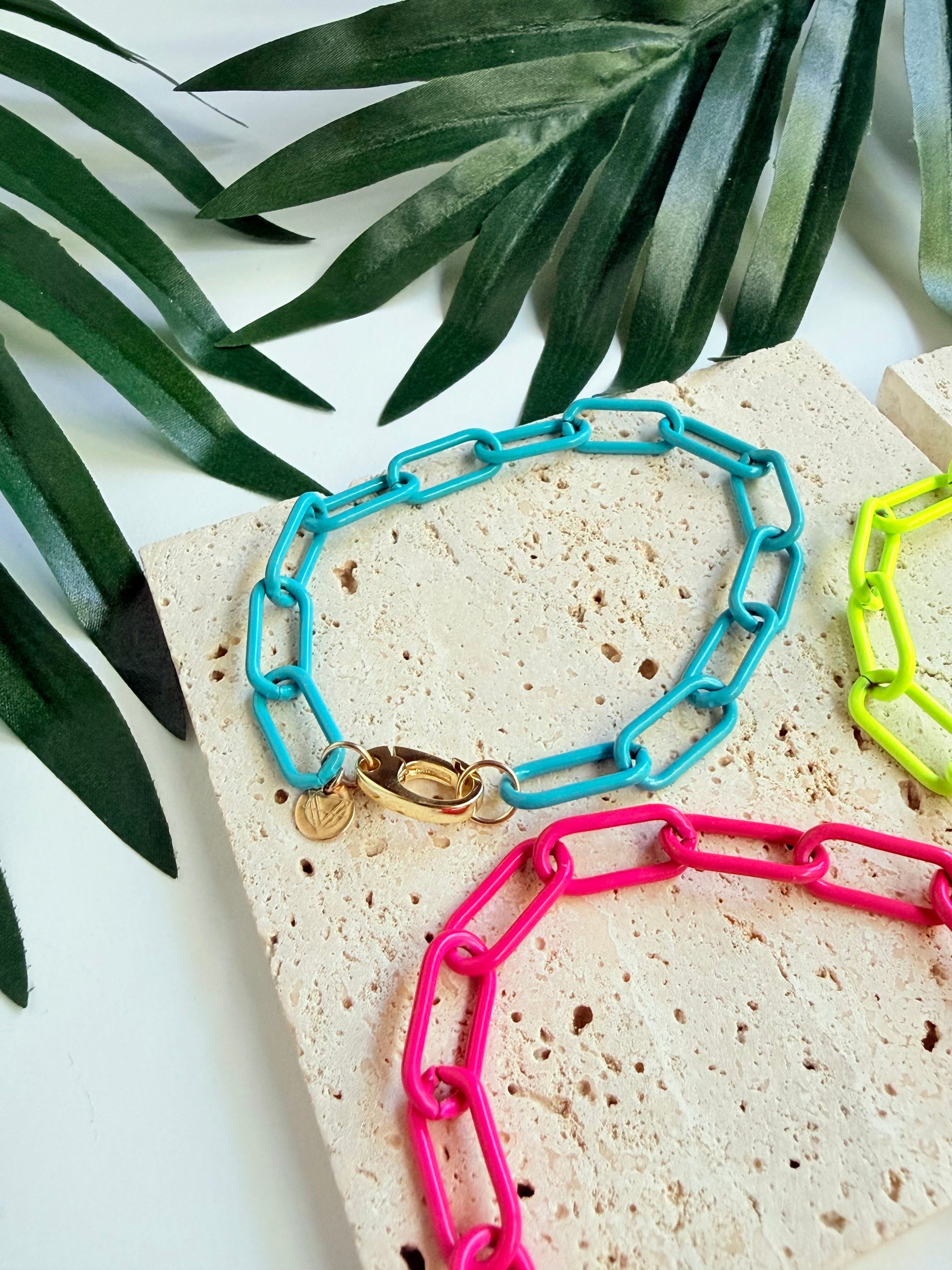 Colorful Paperclip Chain Bracelet