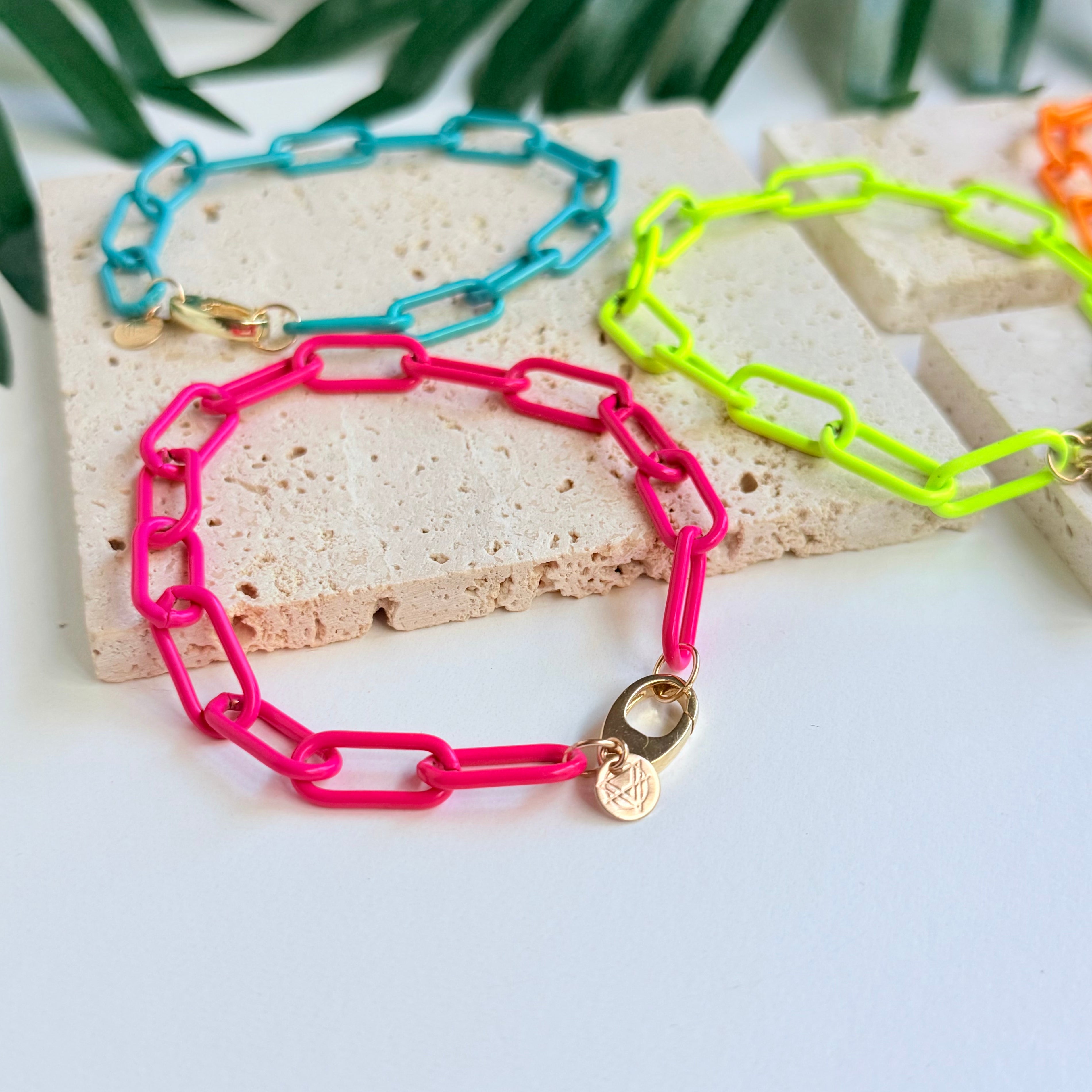Colorful Paperclip Chain Bracelet