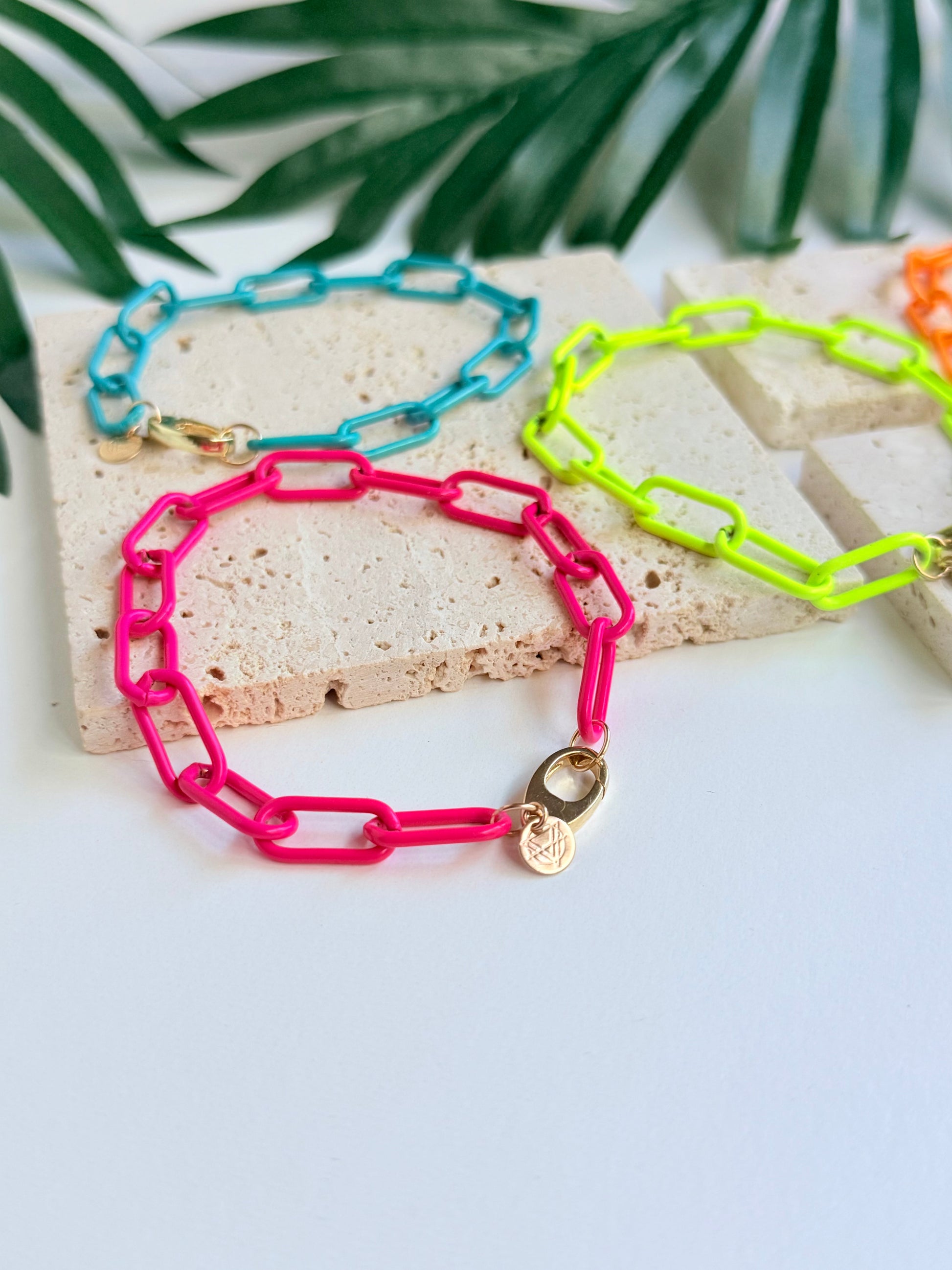 Colorful Paperclip Chain Bracelet