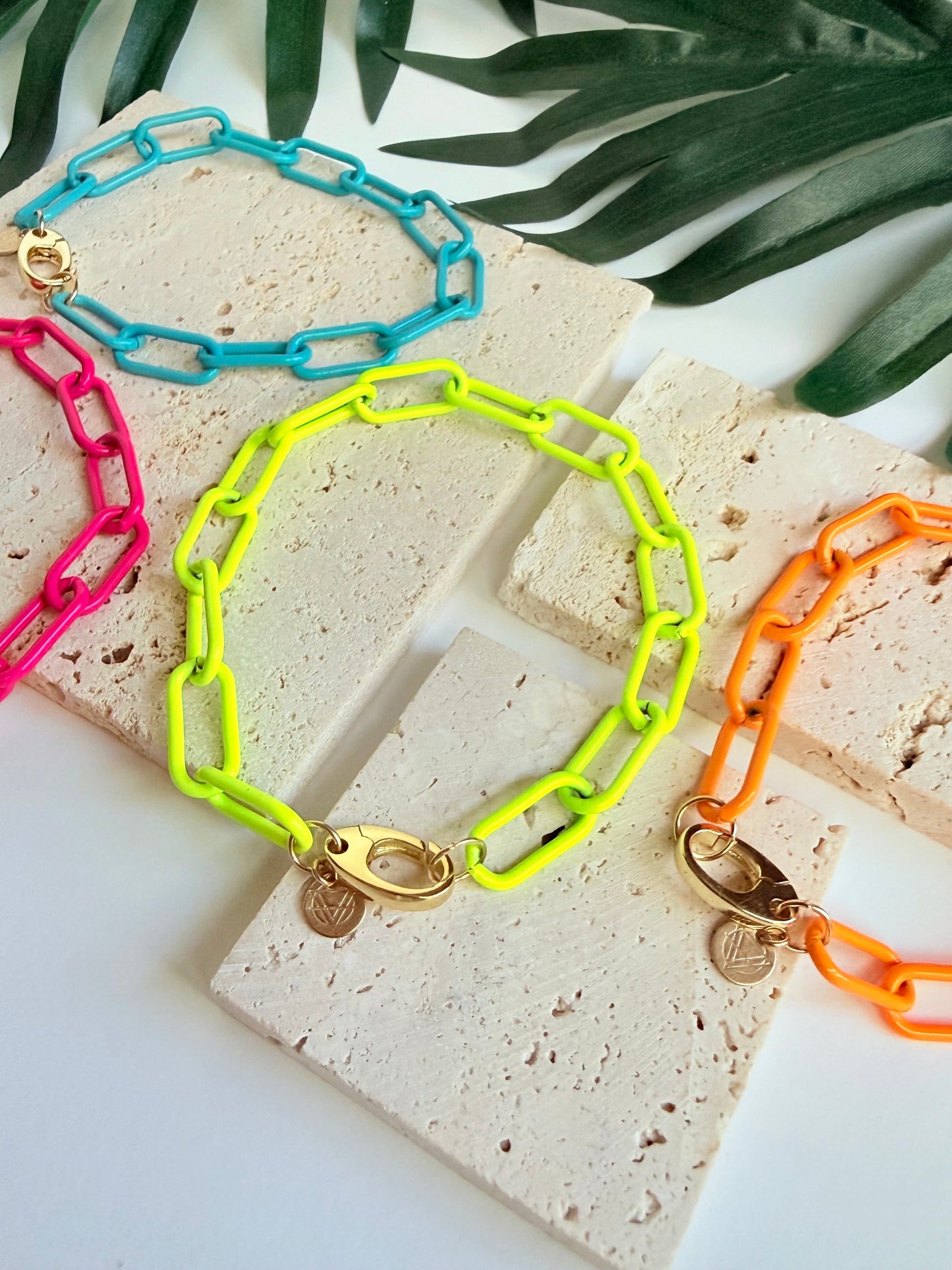 Colorful Paperclip Chain Bracelet