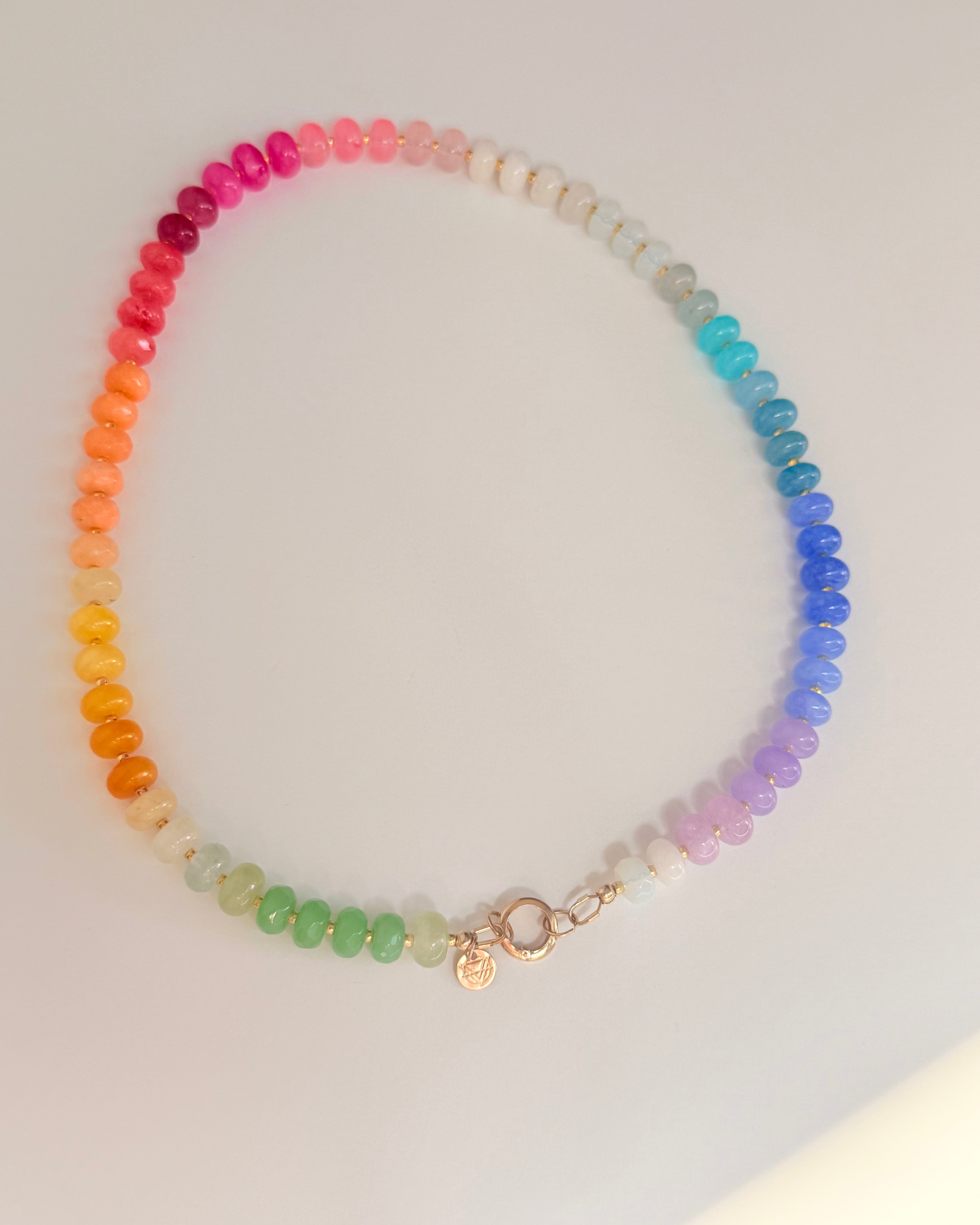 The Colorful Rainbow Stone Bead Necklace