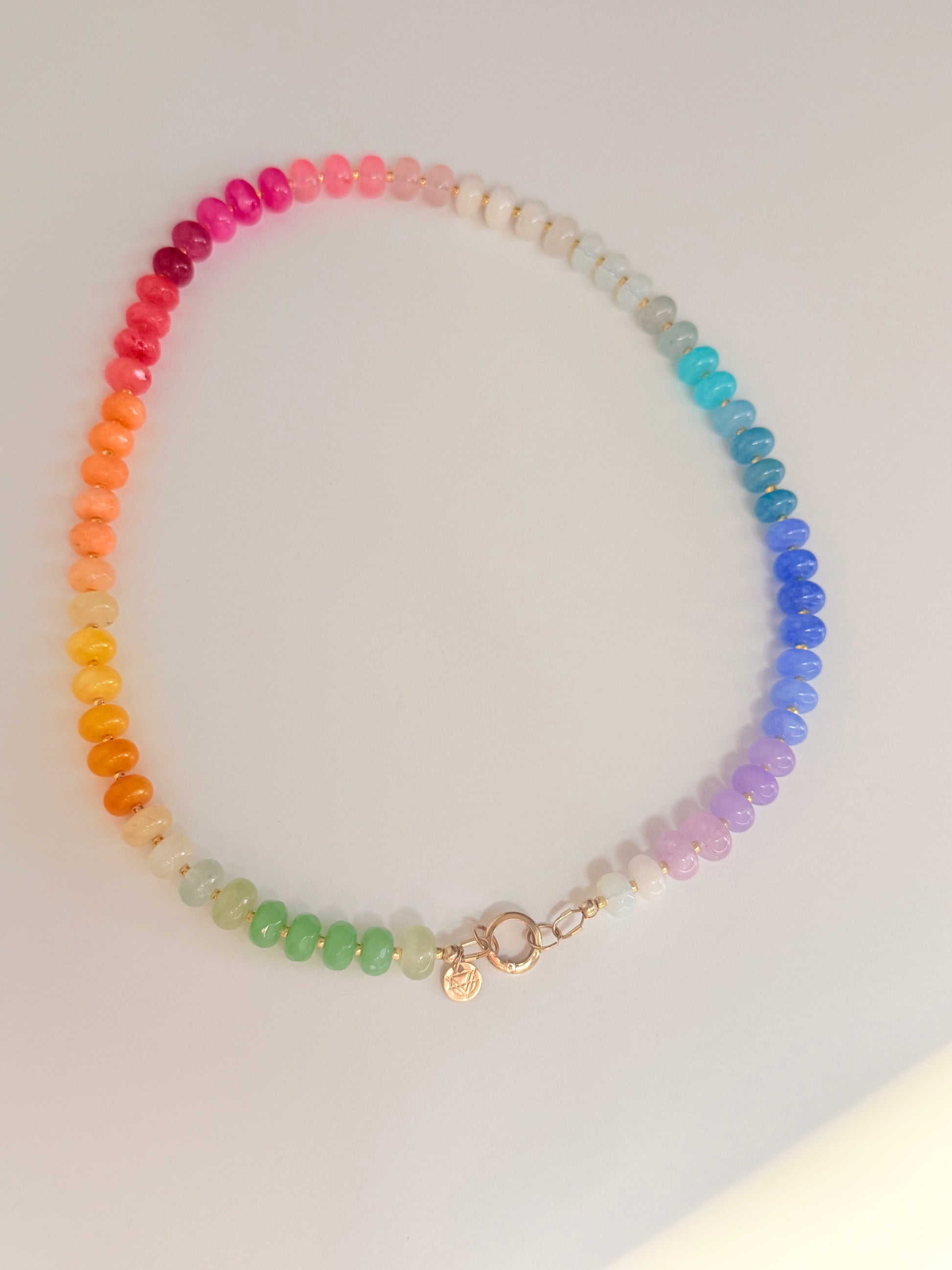The Colorful Rainbow Stone Bead Necklace