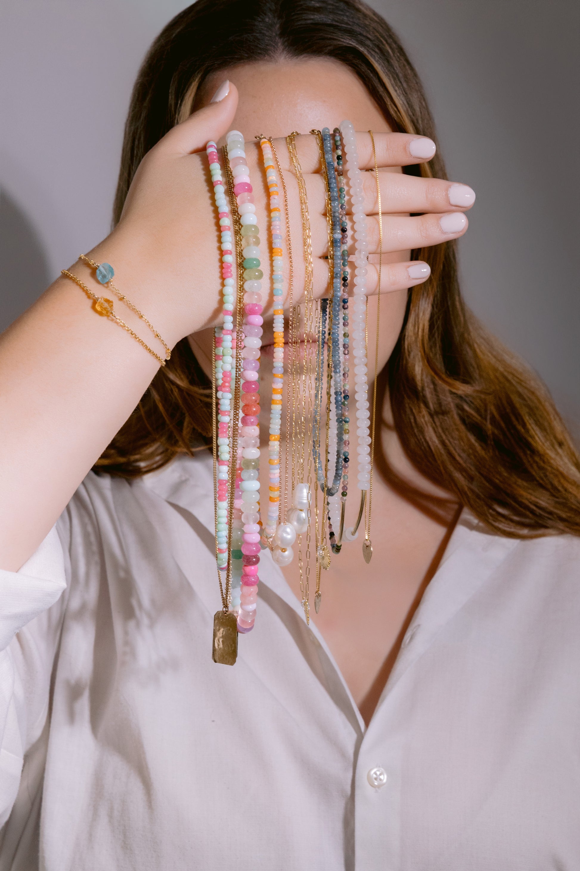 Doll Face 3 Pearl Necklace