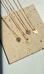 Hammered Gold Heart Pendant Necklace