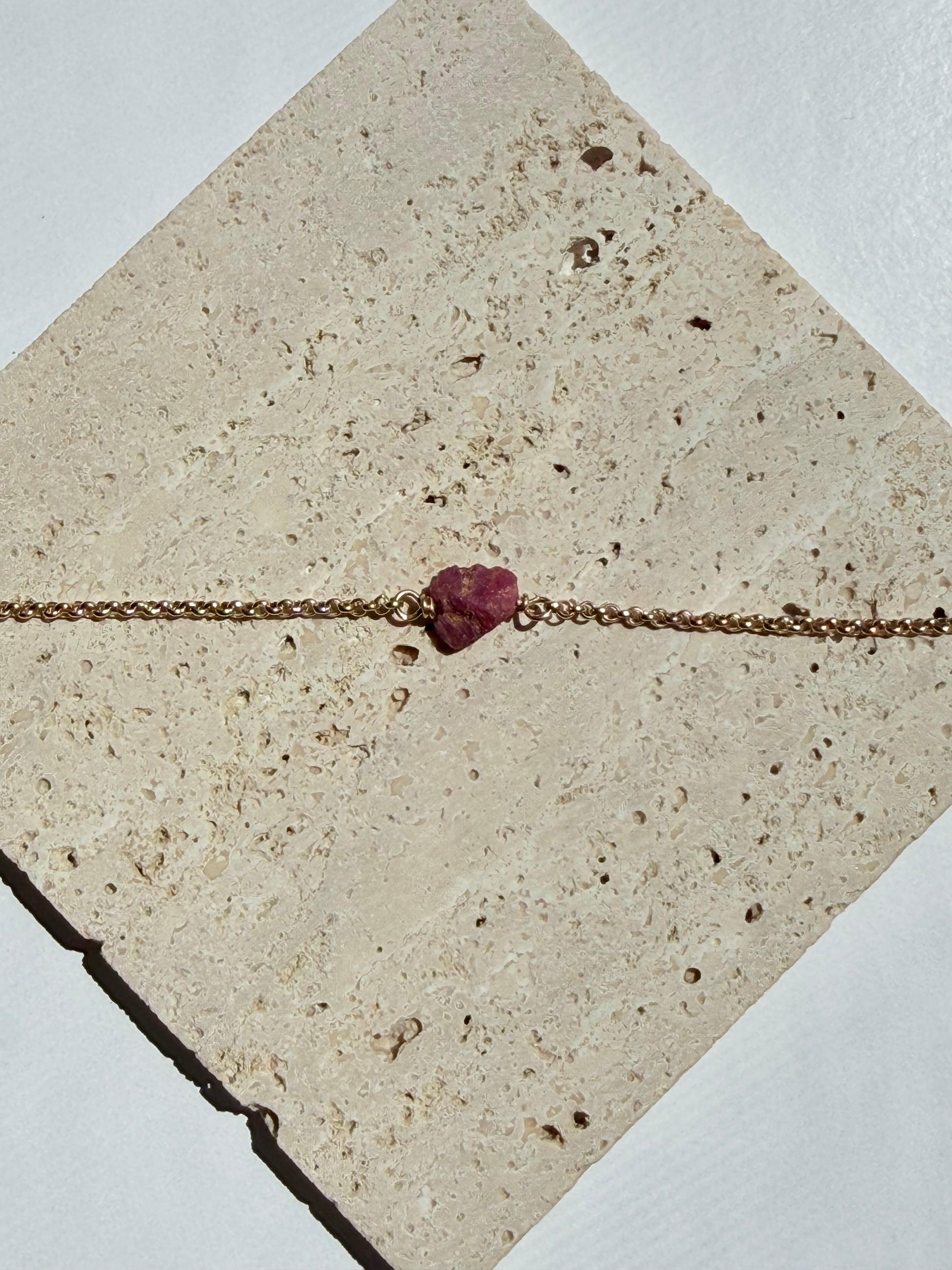 Raw Gemstone Birthstone Bracelet