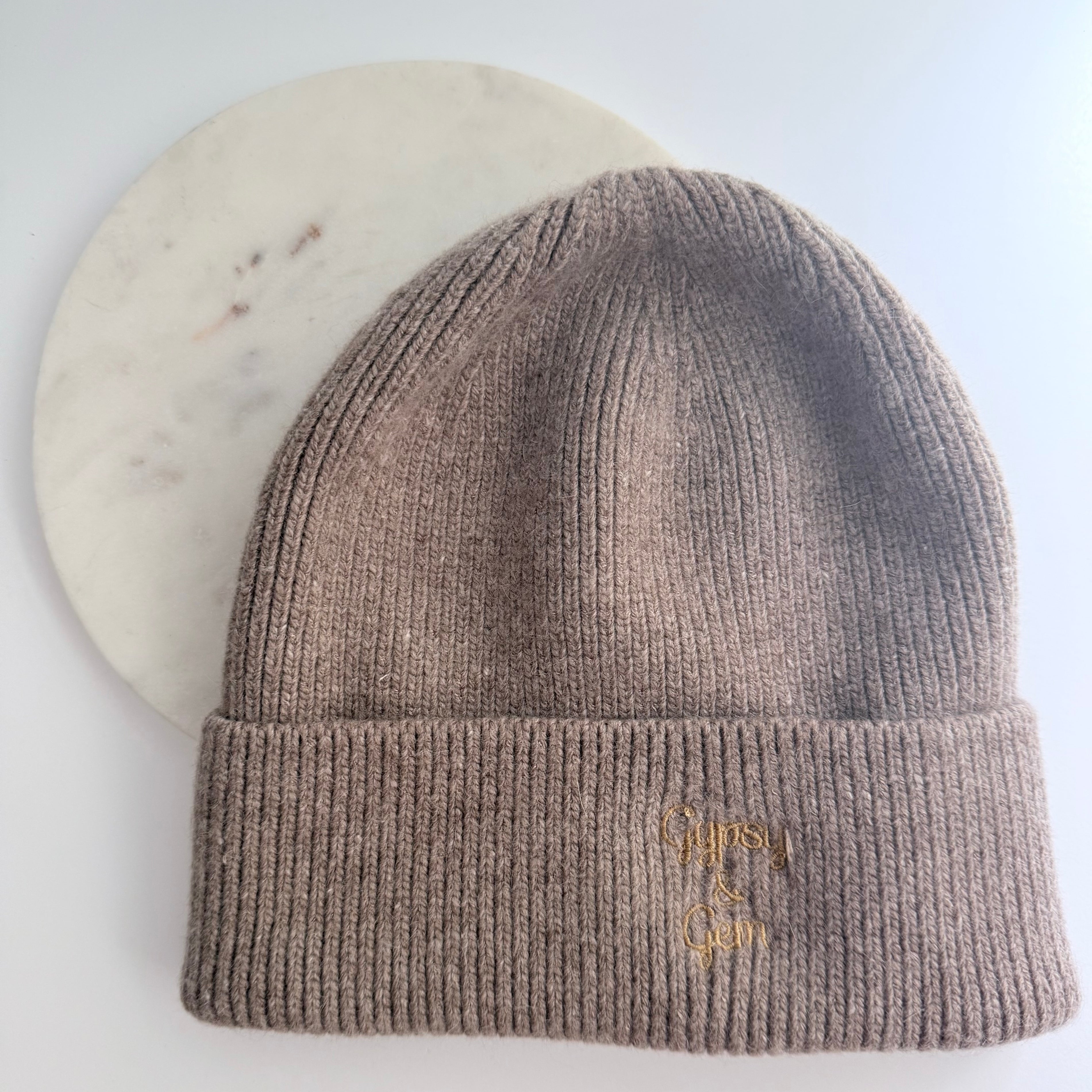 Women's Cashmere Blend Embroidered Beanie