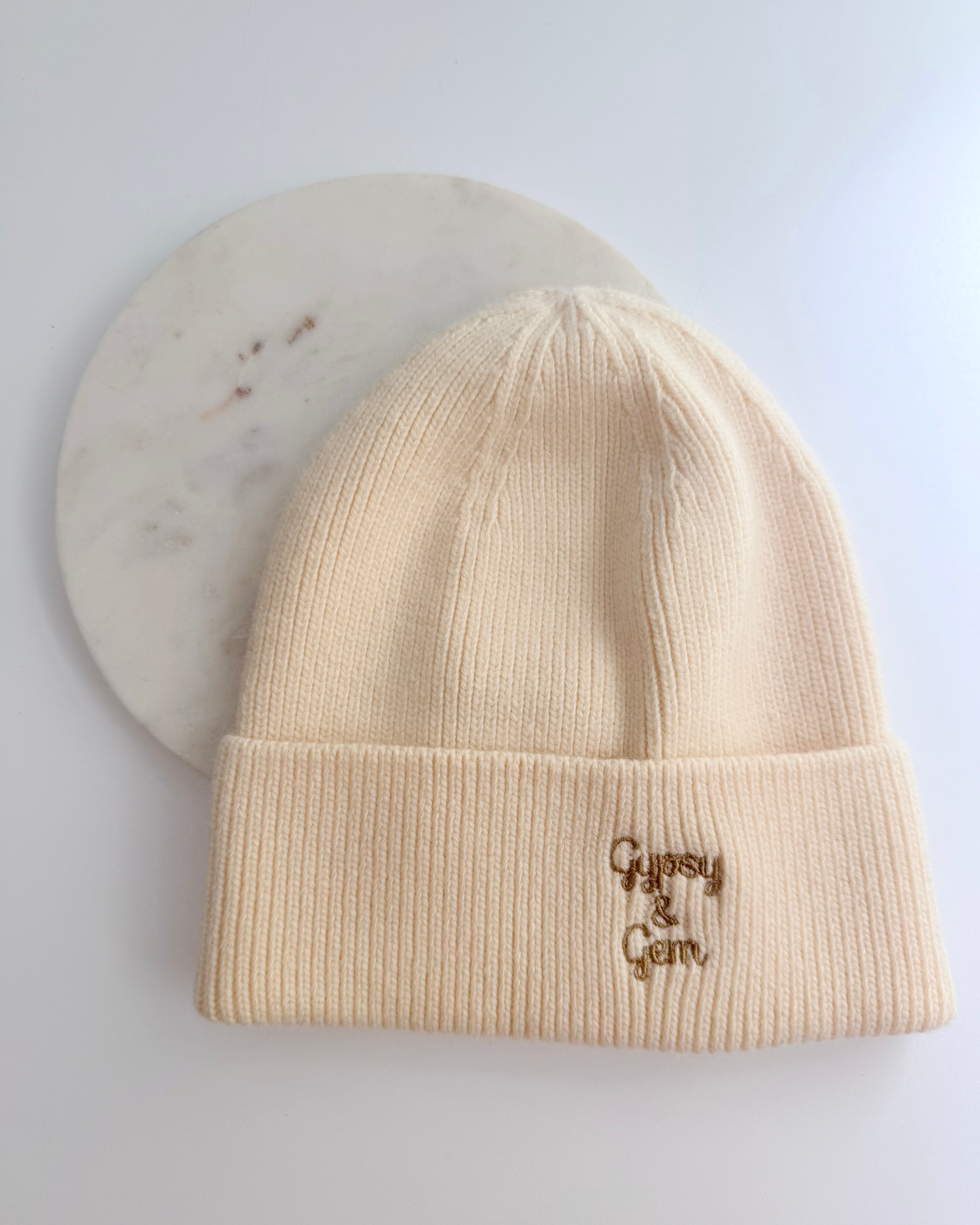 Women's Cashmere Blend Embroidered Beanie