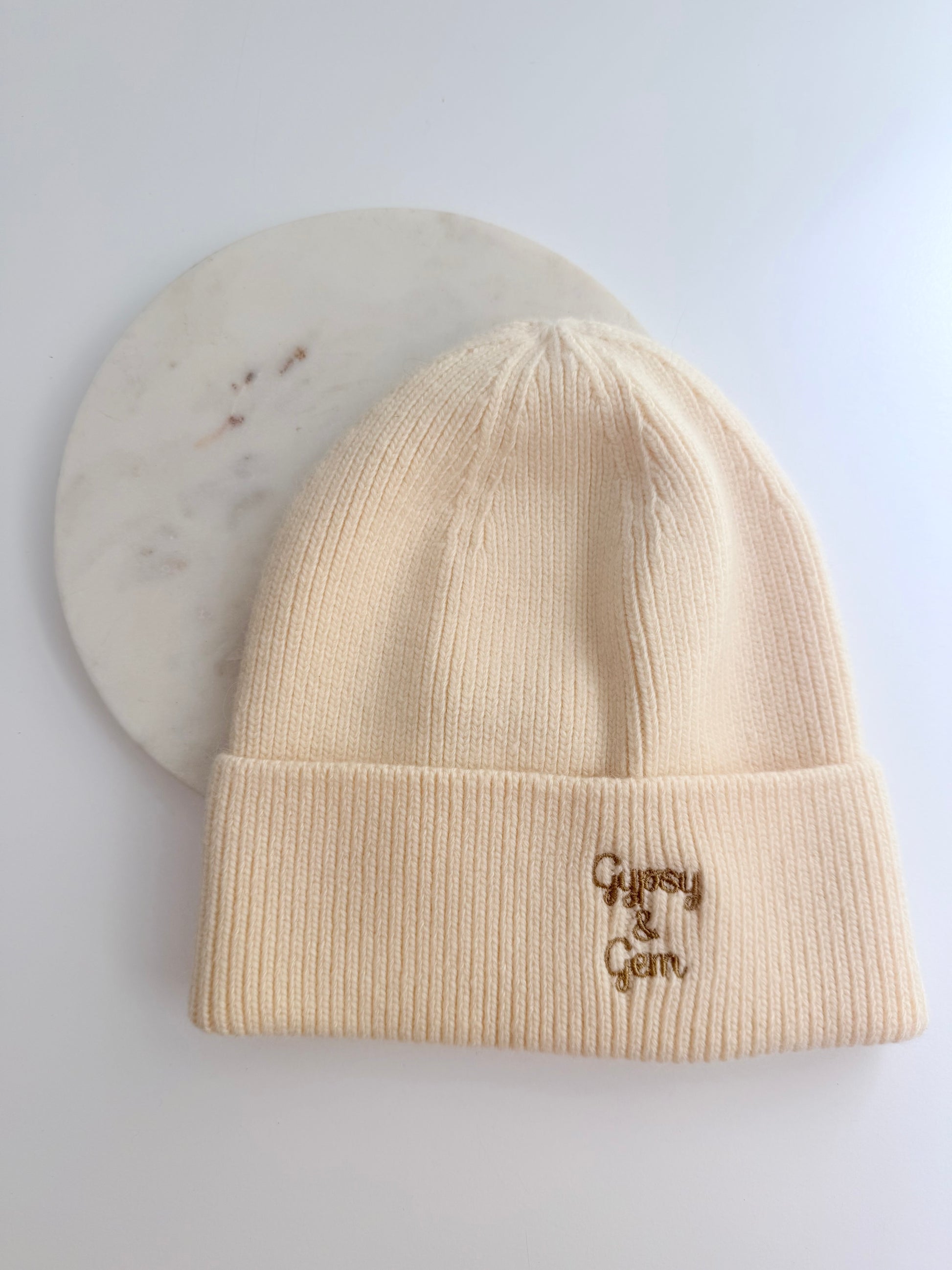 Women's Cashmere Blend Embroidered Beanie