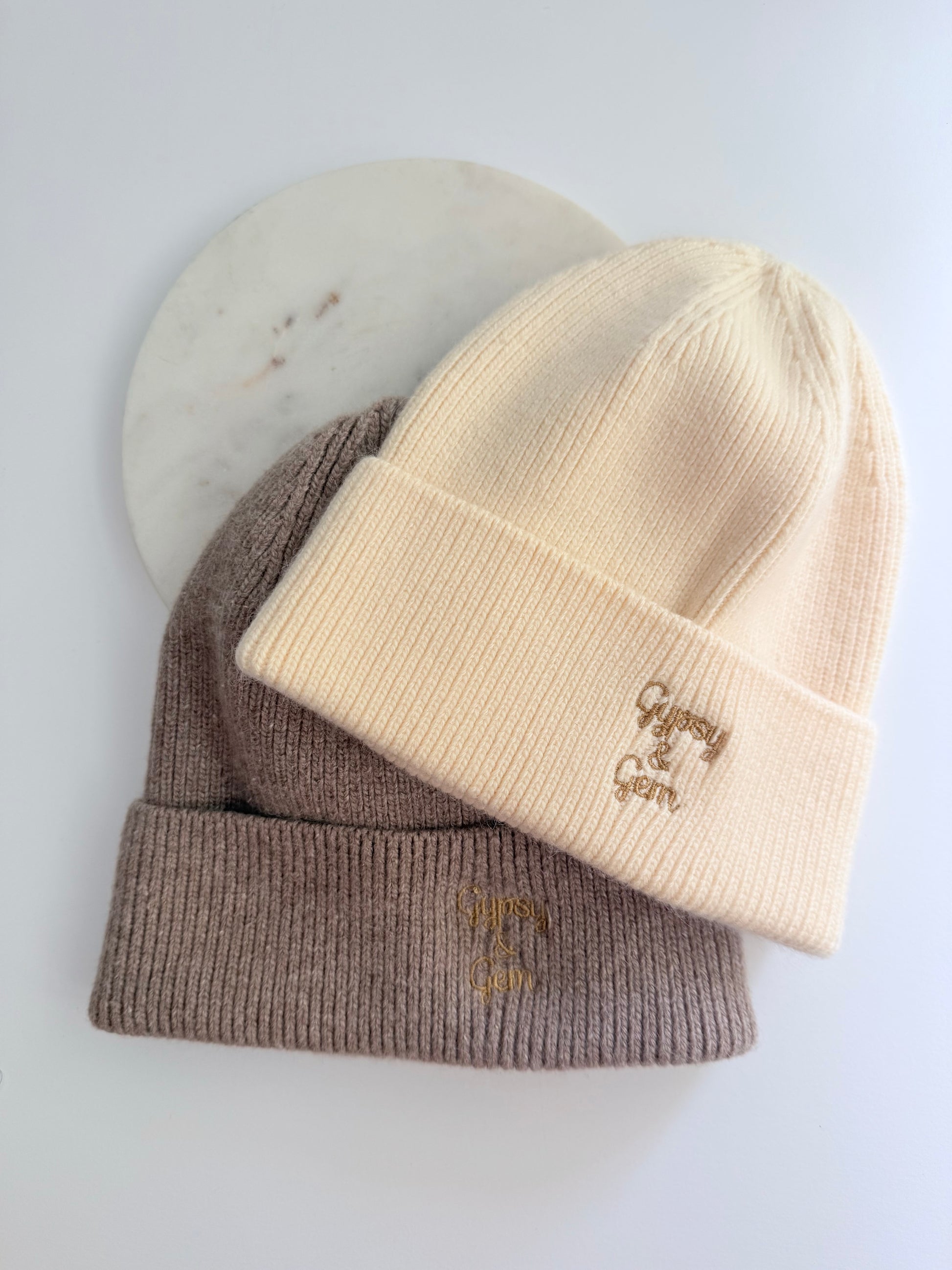 Women's Cashmere Blend Embroidered Beanie
