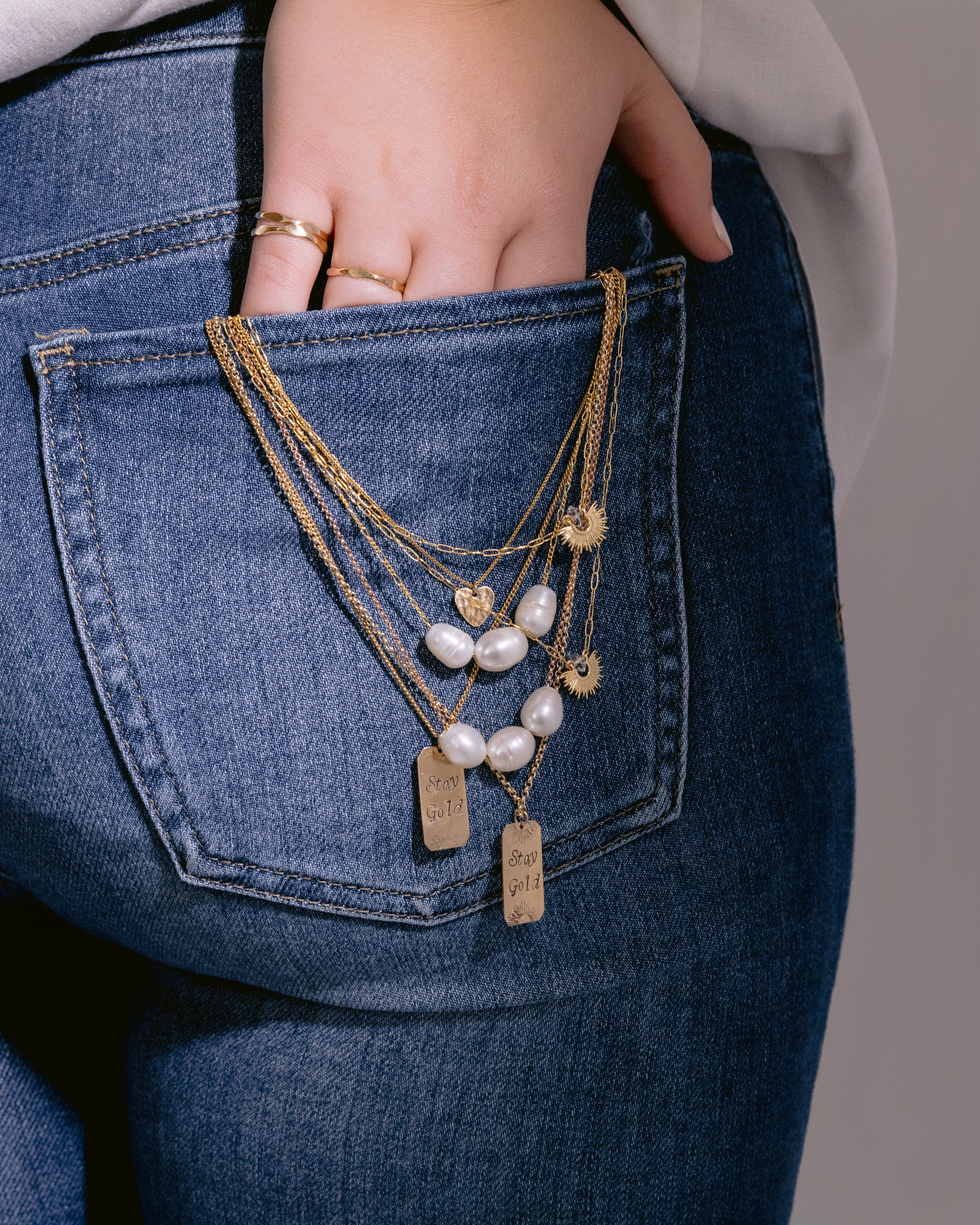 The Signature Stay Gold Pendant Necklace