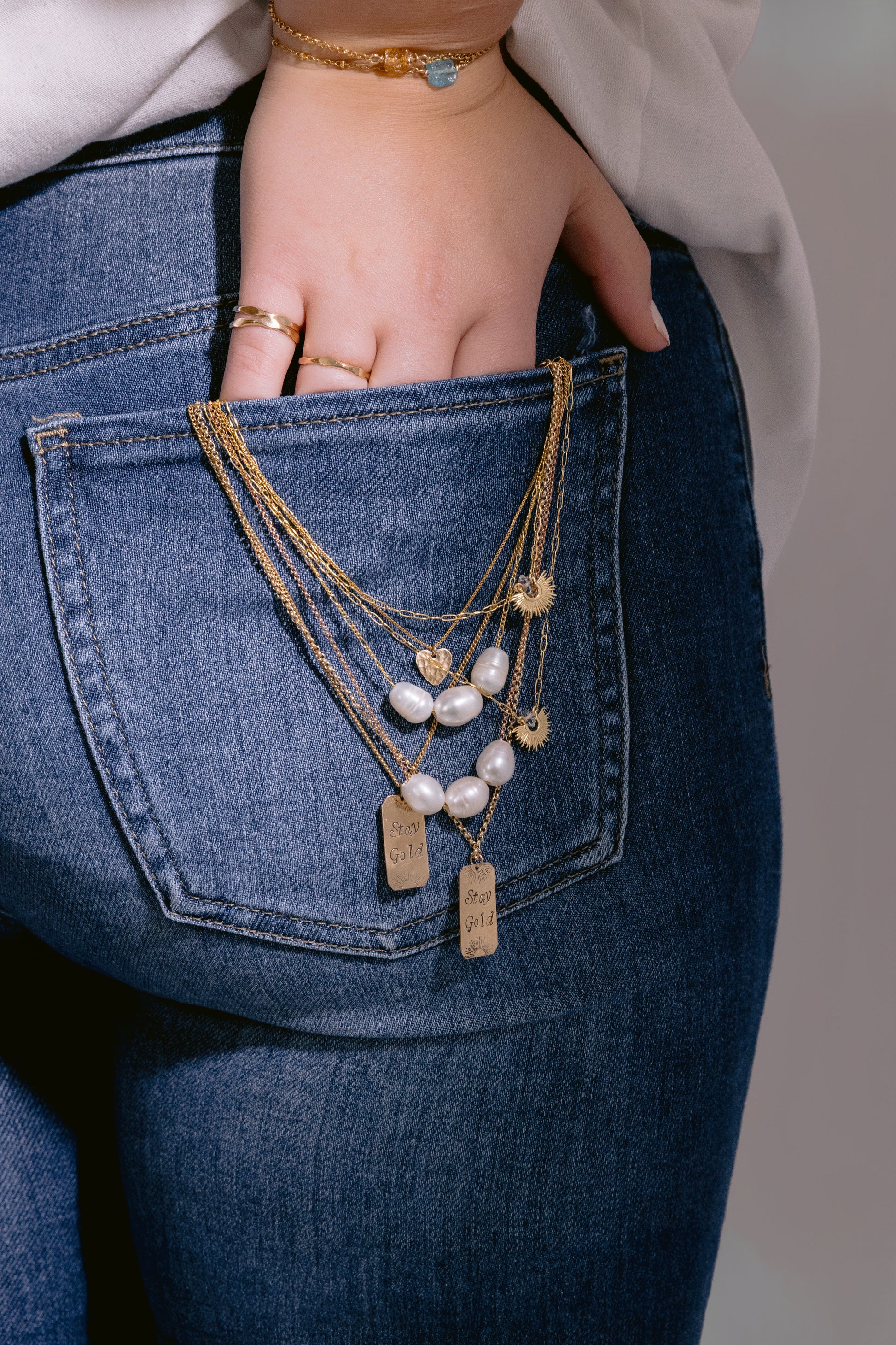 Stay Gold Pendant Necklace